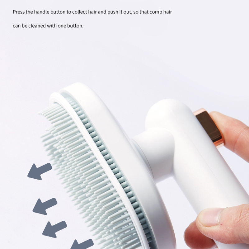 Pet Grooming Self-Cleaning Comb – For Cats & Dogs